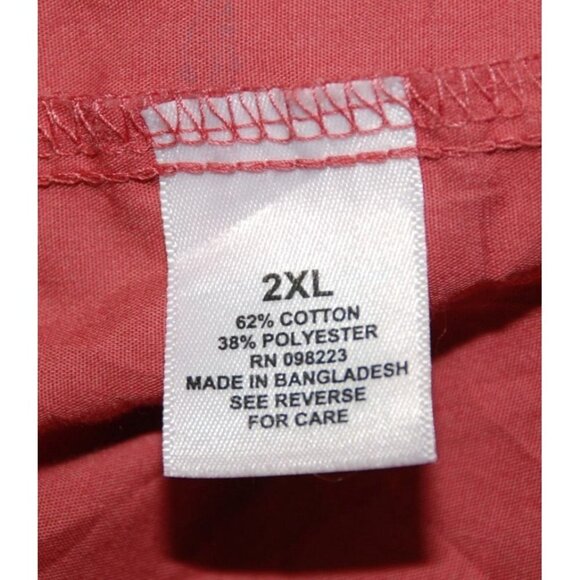 Magellan Mens 2XL Classic Fit Pink Tiny Fish Pattern Button Up Shirt Summerville - Picture 8 of 9